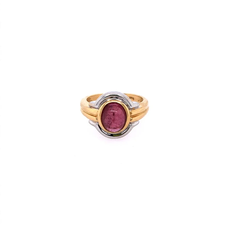 Ring Bicolor Gold 585 mit Turmalin