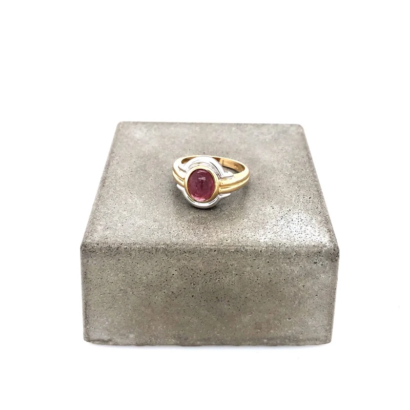 Ring Bicolor Gold 585 mit Turmalin