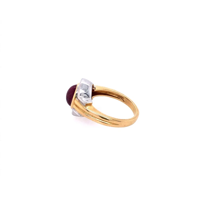 Ring Bicolor Gold 585 mit Turmalin