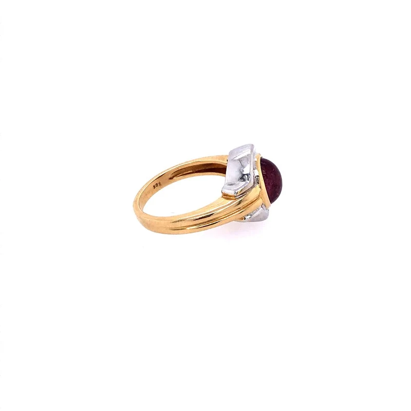 Ring Bicolor Gold 585 mit Turmalin