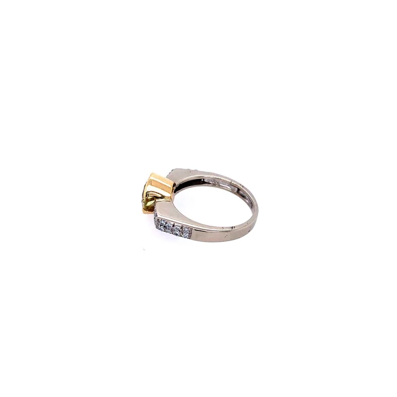 Ring Bicolor Gold 750 mit Brillant 1,22 ct.