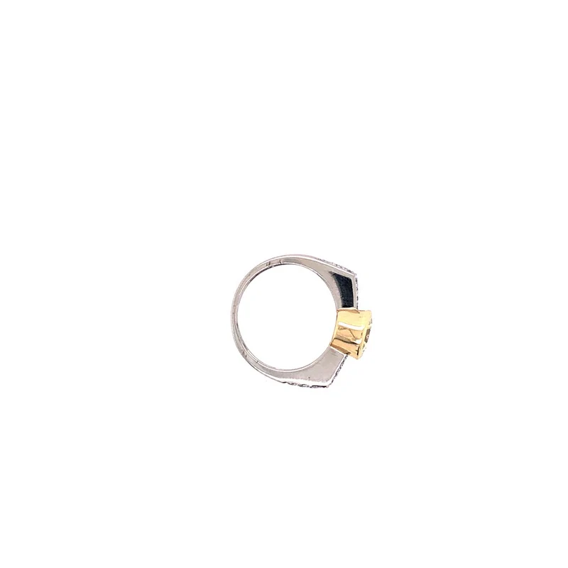Ring Bicolor Gold 750 mit Brillant 1,22 ct.