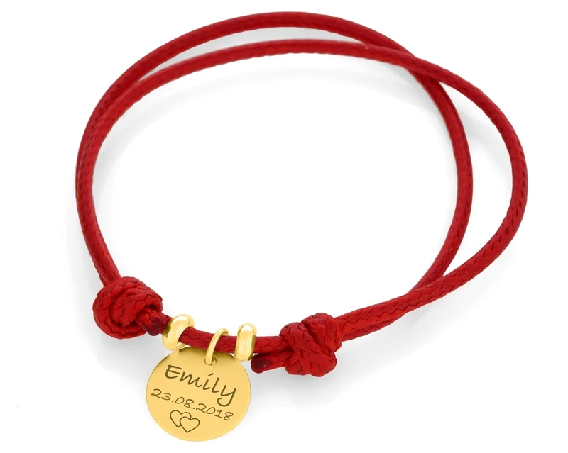 ARMKETTCHEN MIT NAMEN, ANHÄNGER MIT GRAVUR VERGOLDET, GESCHENK TAUFE