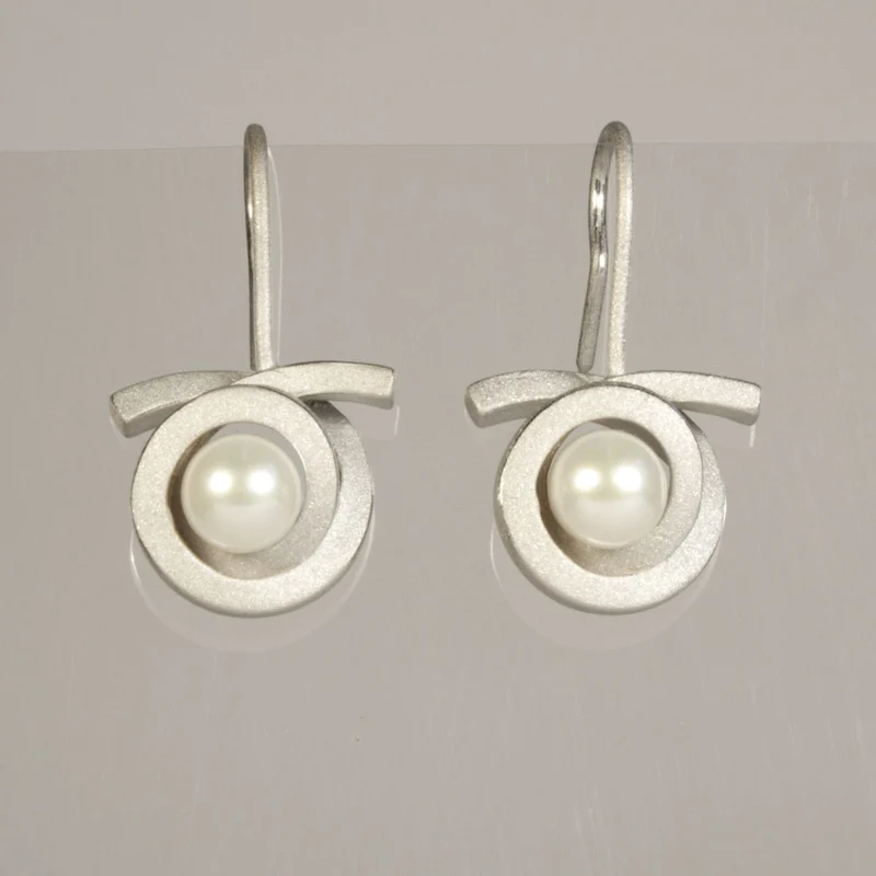 925er Silber Ohrhänger Knotenschmuck Spirale OH-P11