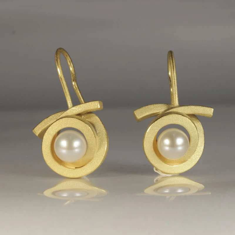 925er Silber Ohrhänger Knotenschmuck Spirale OH-P11