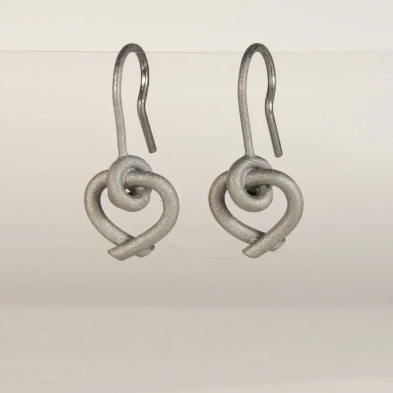 925er Silber Ohrhänger Knotenschmuck Herzen OH-H21
