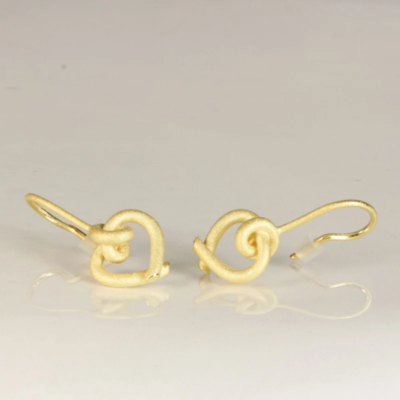 925er Silber Ohrhänger Knotenschmuck Herzen OH-H21