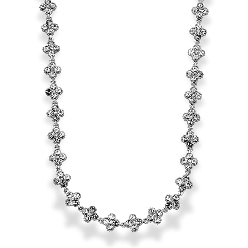 Crystal Flower Kette 14K Vergoldet