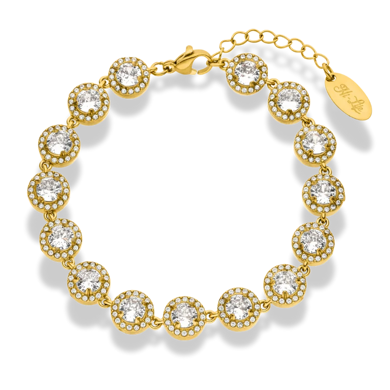 Crystal Elegance Armband 14K Vergoldet