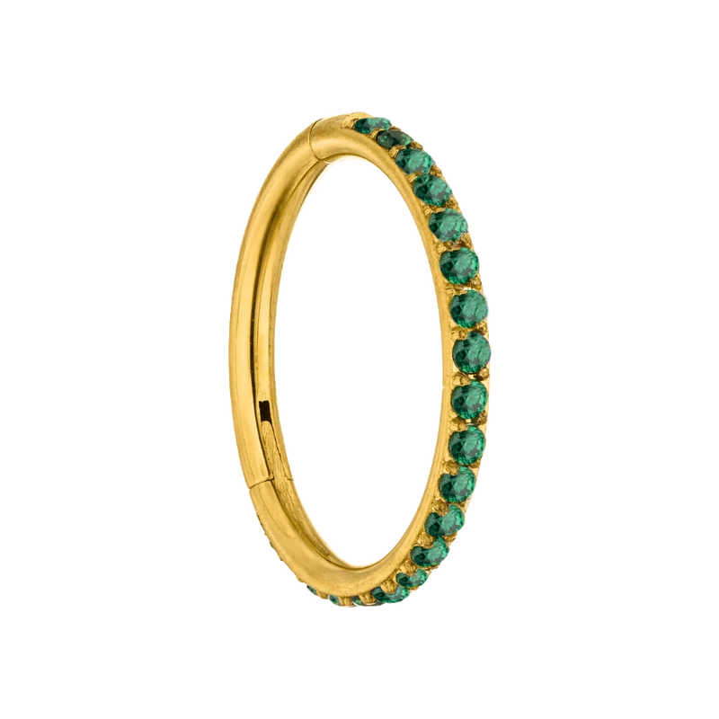 Emerald Crystal Clicker Piercing