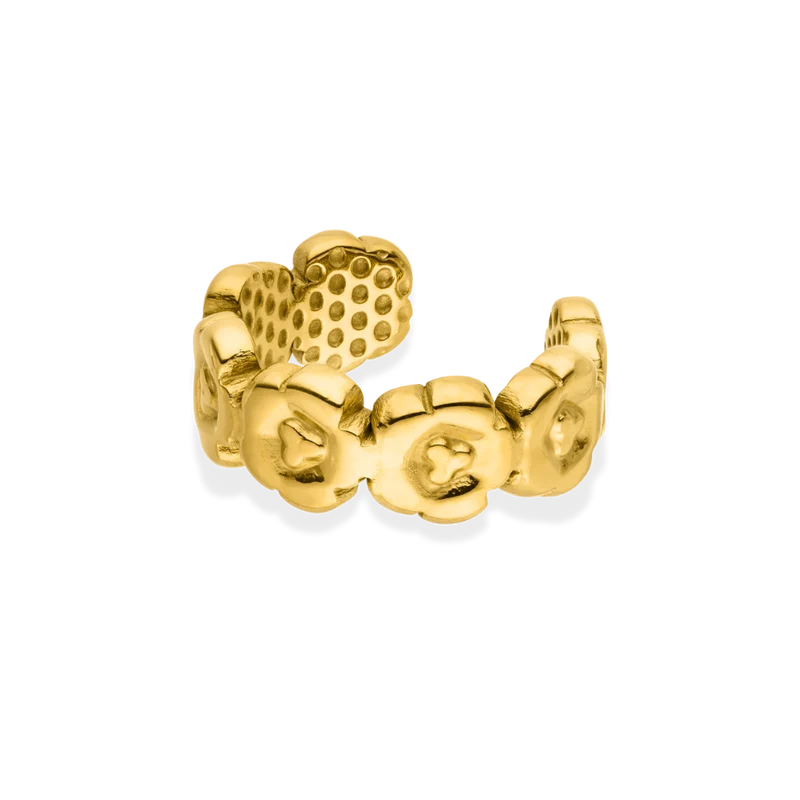 Deluxe Flower Earcuff 14K Vergoldet
