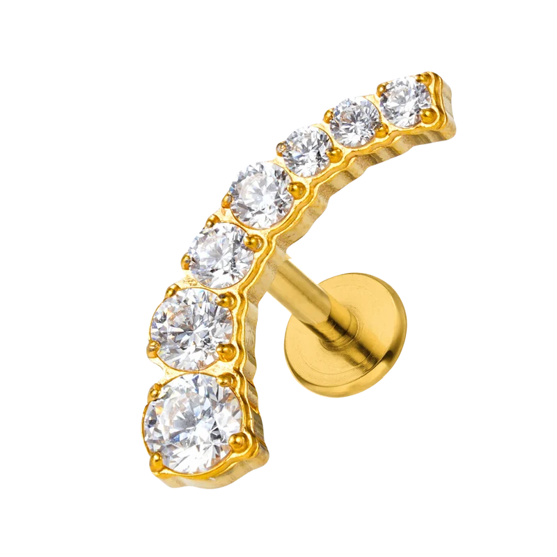 Elegance Crystal Labret Piercing - Titan