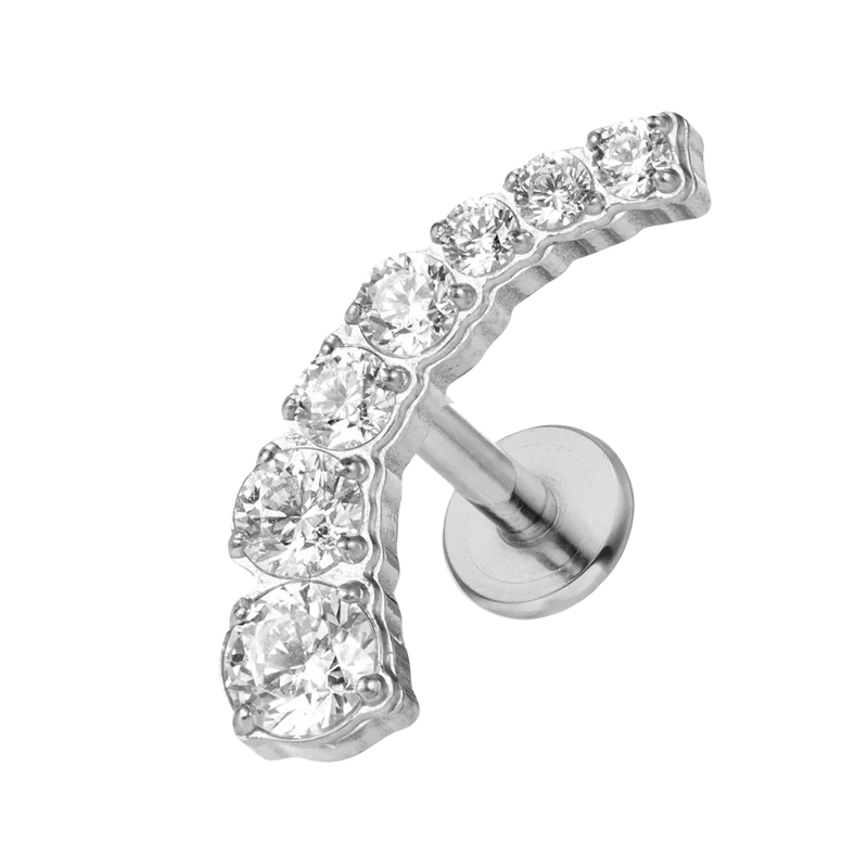 Elegance Crystal Labret Piercing - Titan