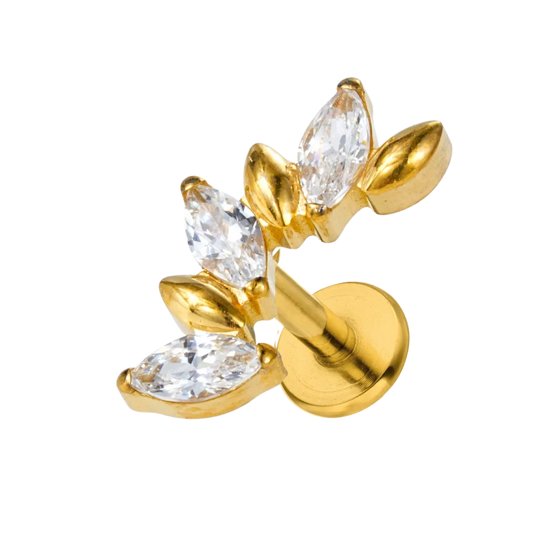 Elegance Marquise Labret Piercing - Titan