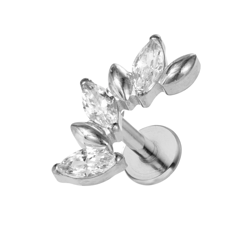 Elegance Marquise Labret Piercing - Titan