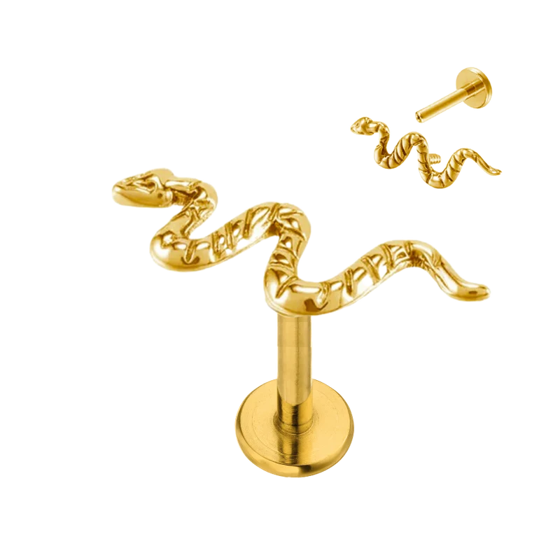 Hi-Life Snake Labret Piercing - Titan
