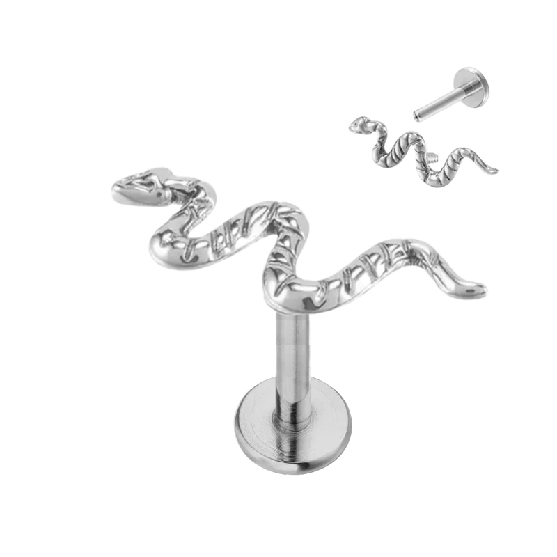 Hi-Life Snake Labret Piercing - Titan