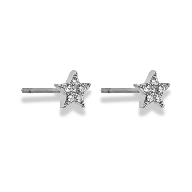 Pave Star Ohrstecker 14K Vergoldet