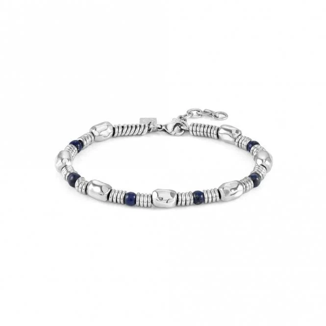 Instinct Steel & Stones Large Sodalite Bracelet