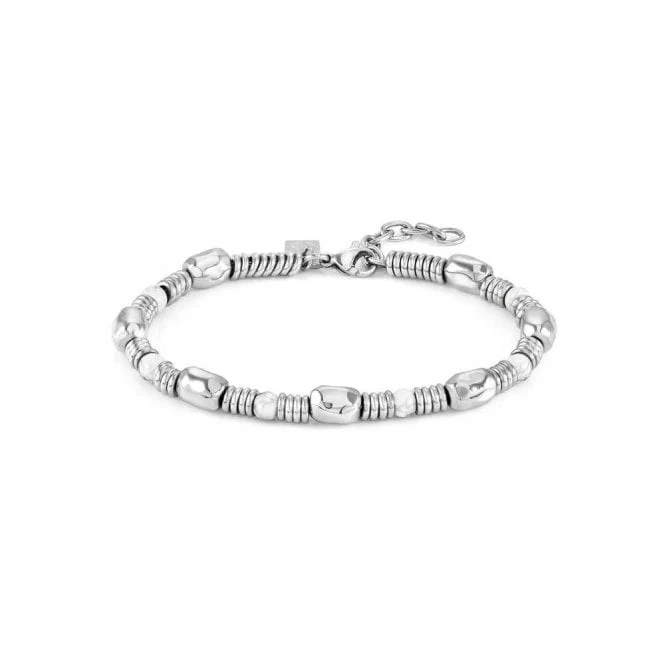 Instinct Steel & Stones Large Howlite Bracelet
