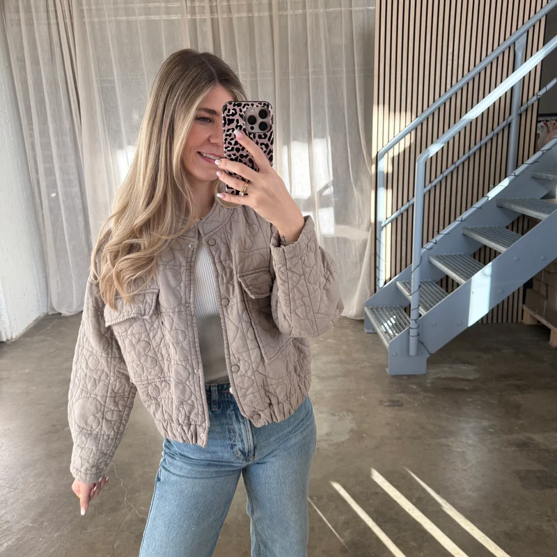 Steppjacke Spring - Taupe