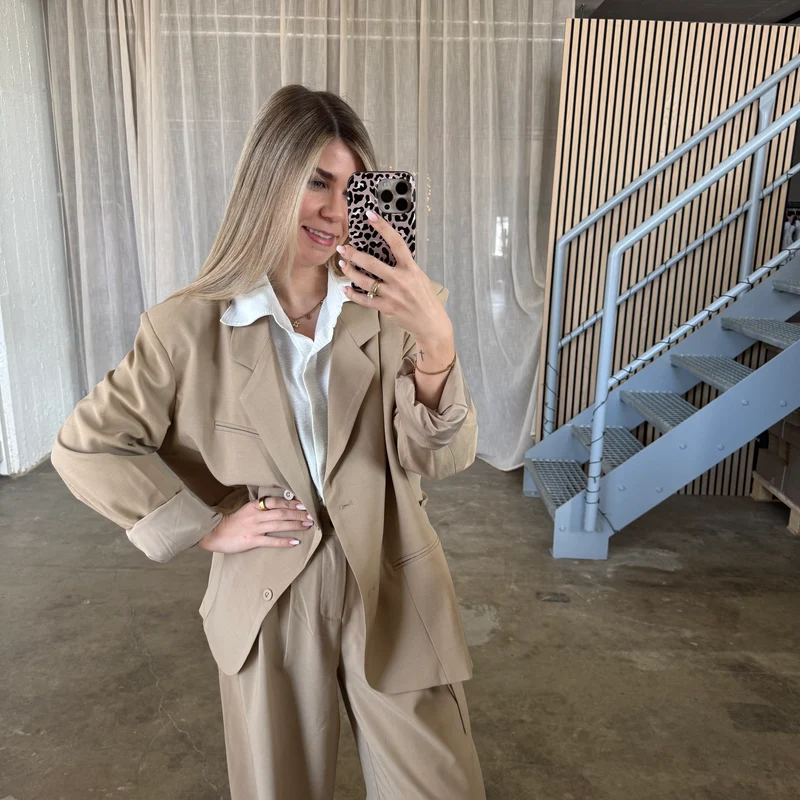 Oversized Blazer - Beige