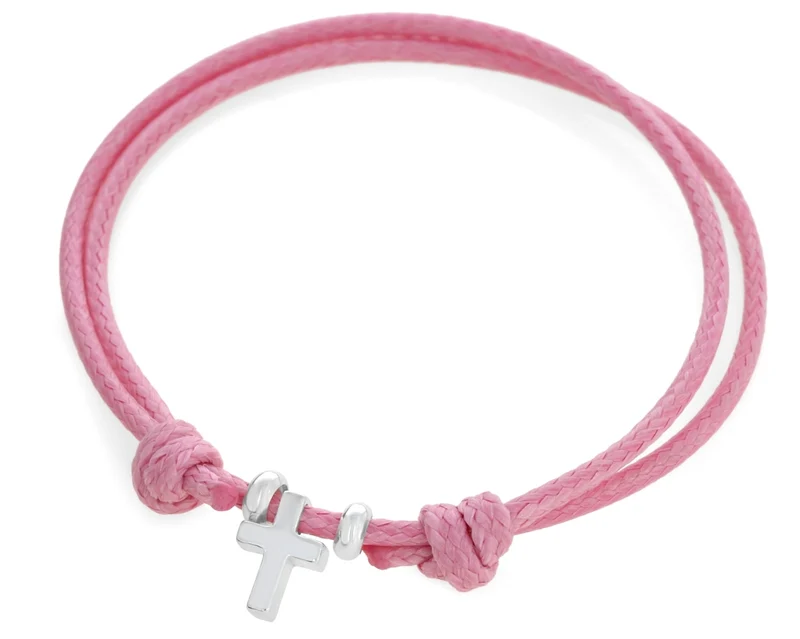 ARMBAND MIT KREUZ, TAUFARMBAND 925 SILBER