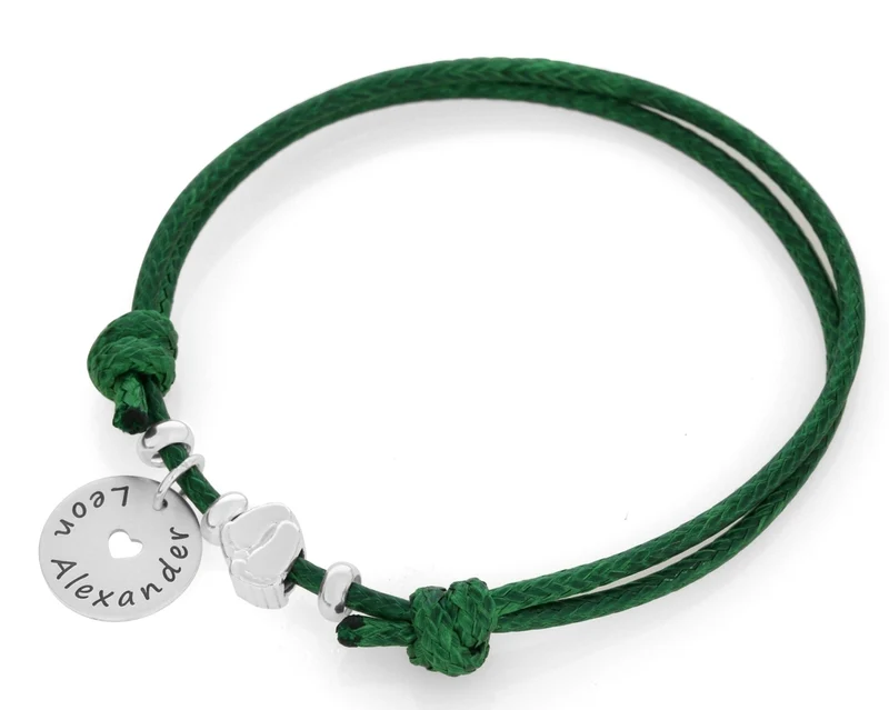 ARMBAND MIT GRAVUR, NAMENSARMBAND, BEAD BABYFUß