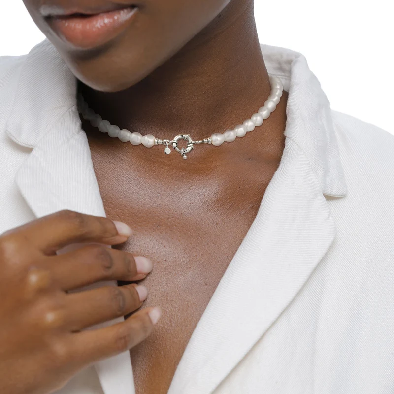 Halskette | Mit Perlen von Swarovski® (Weiß)