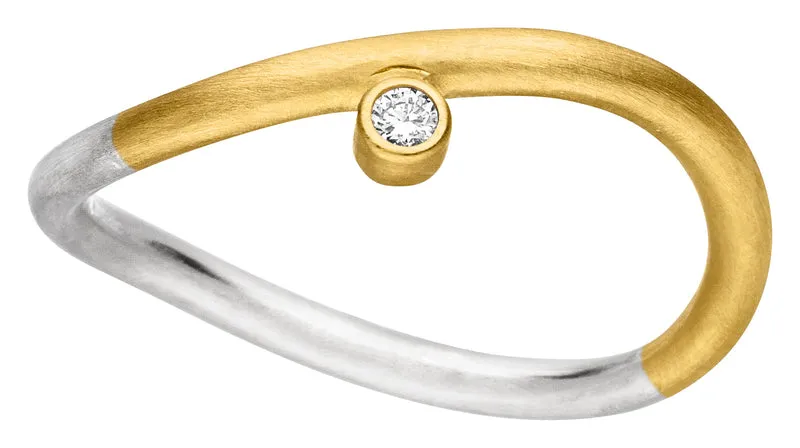 925er Silber Ring feingoldbelegt MANU R1319BR