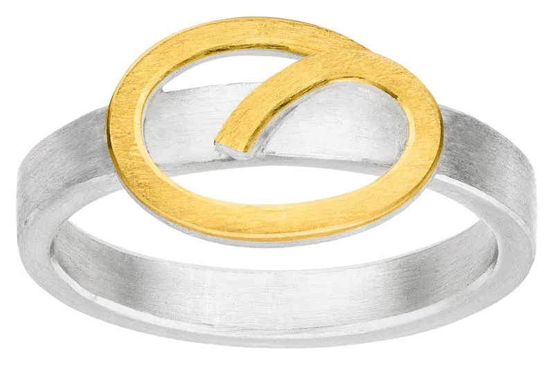 925er Silber Ring feingoldbelegt MANU R1353