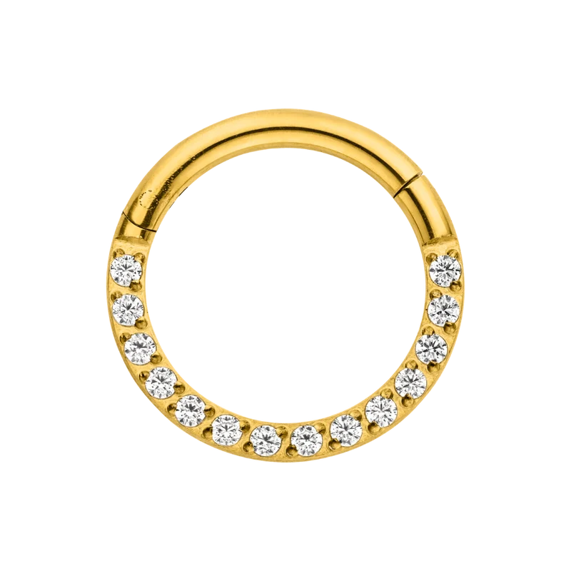 Pave Crystal Clicker Piercing - Titan
