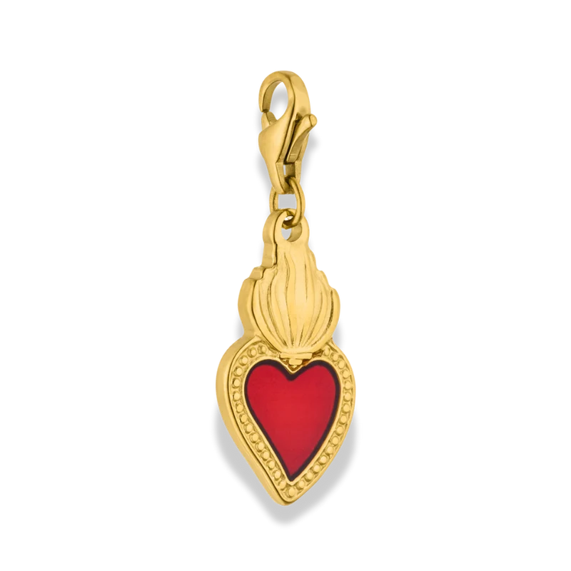 Flaming Heart Charm