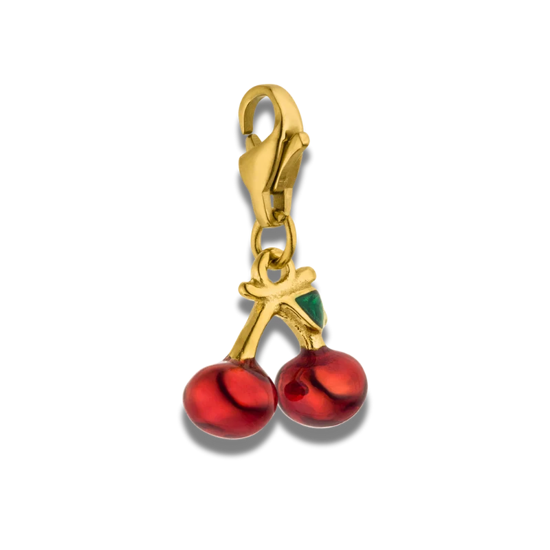 Sweet Cherry Charm 14Karat Vergoldet