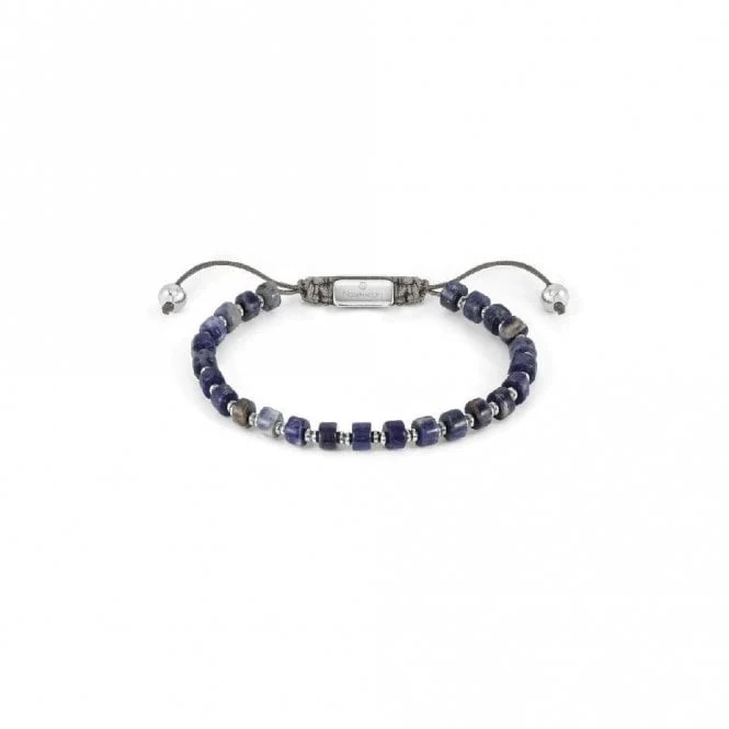 Instinct Style Vintage Steel & Blue Sodalite Bracelet