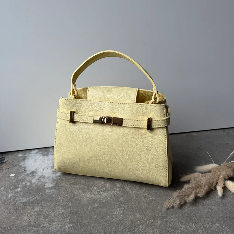 Mini Poppy De Luxe Tasche - Butter Yellow