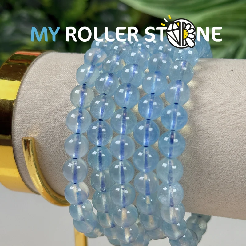 Aquamarin-Armband 7A