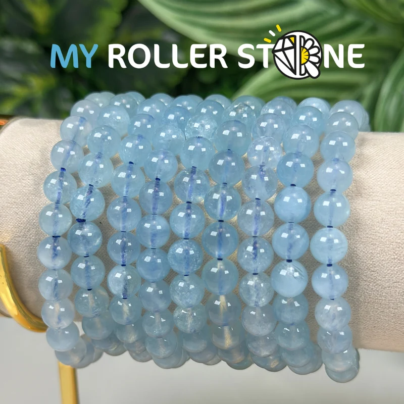 Aquamarin-Armband 5A