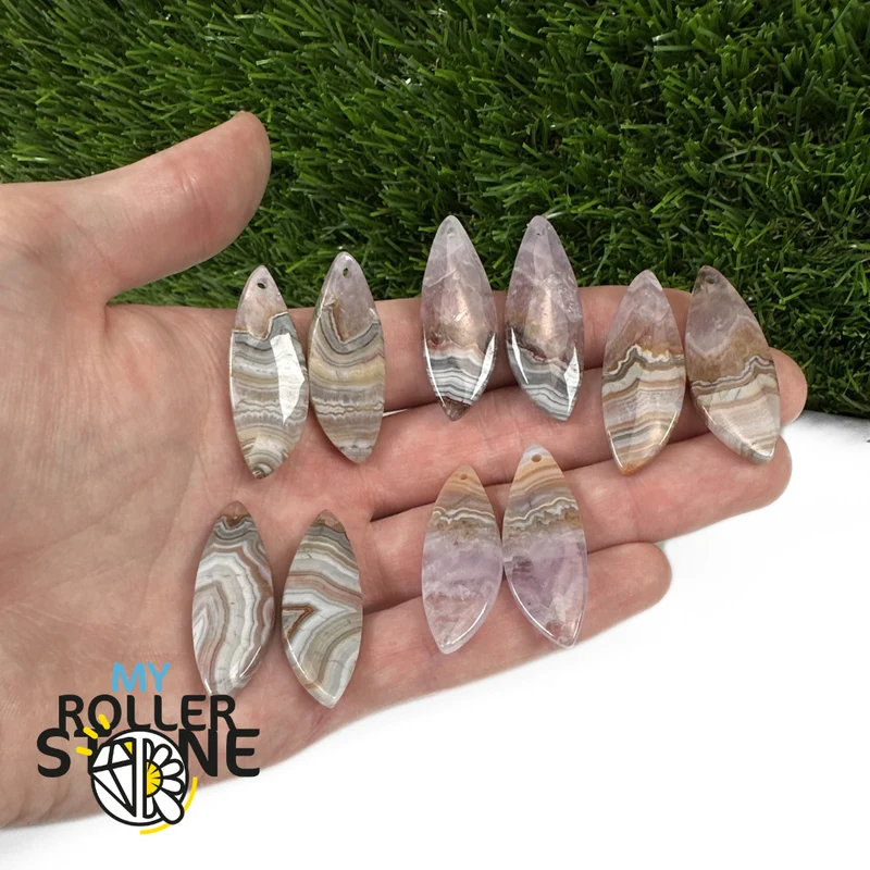 Amethyst-Achat-Tropfenanhänger
