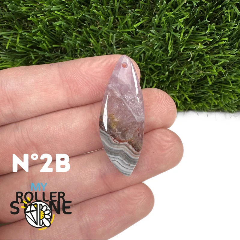 Amethyst-Achat-Tropfenanhänger