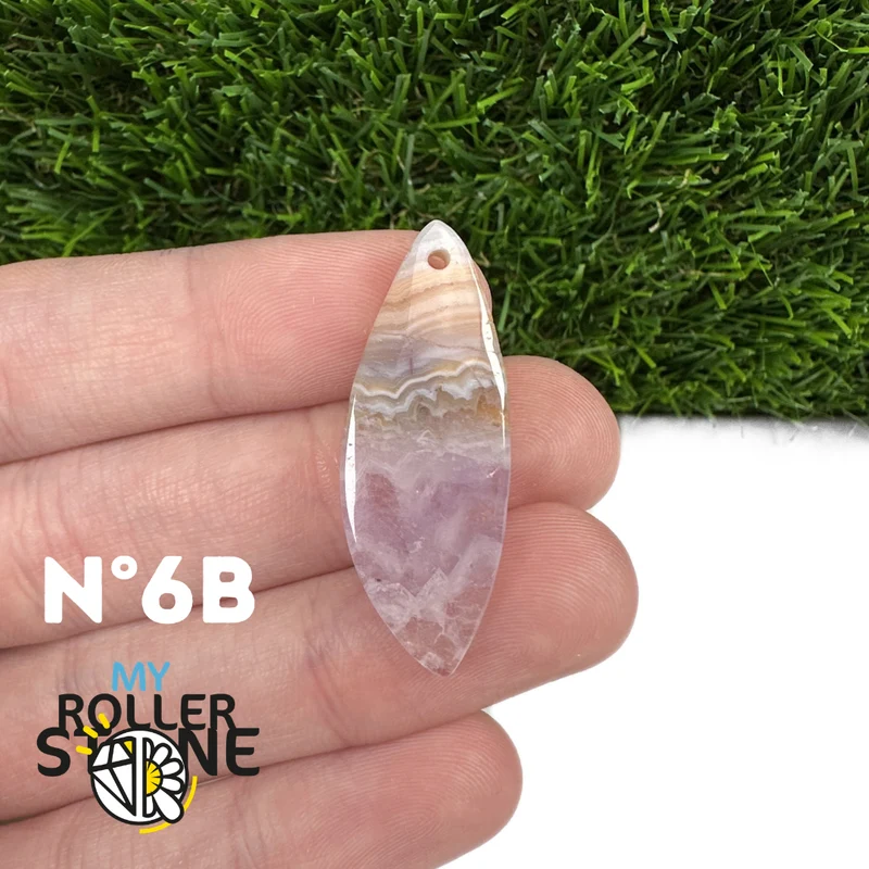 Amethyst-Achat-Tropfenanhänger