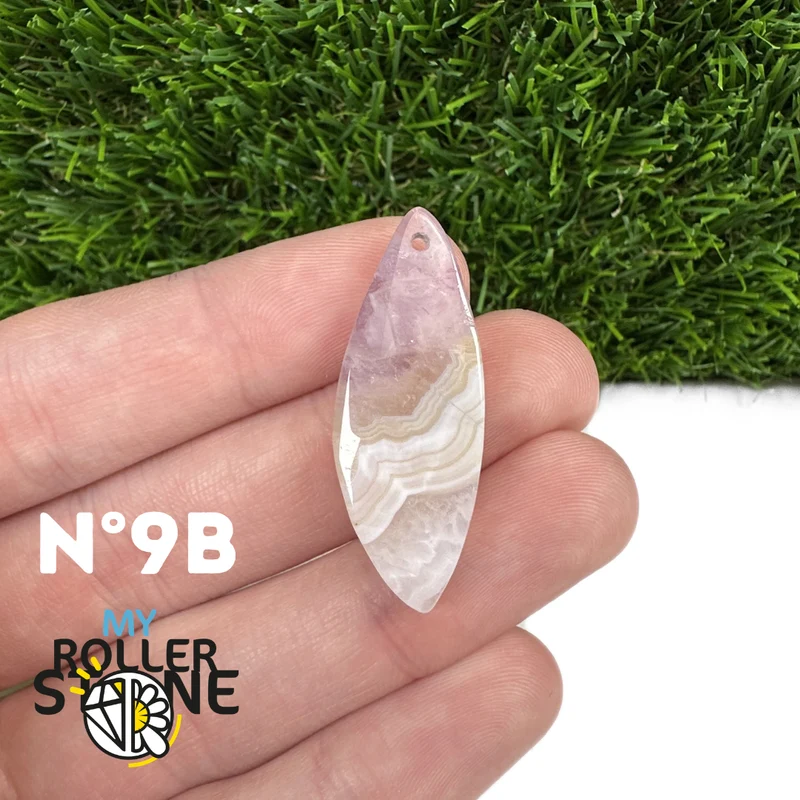 Amethyst-Achat-Tropfenanhänger