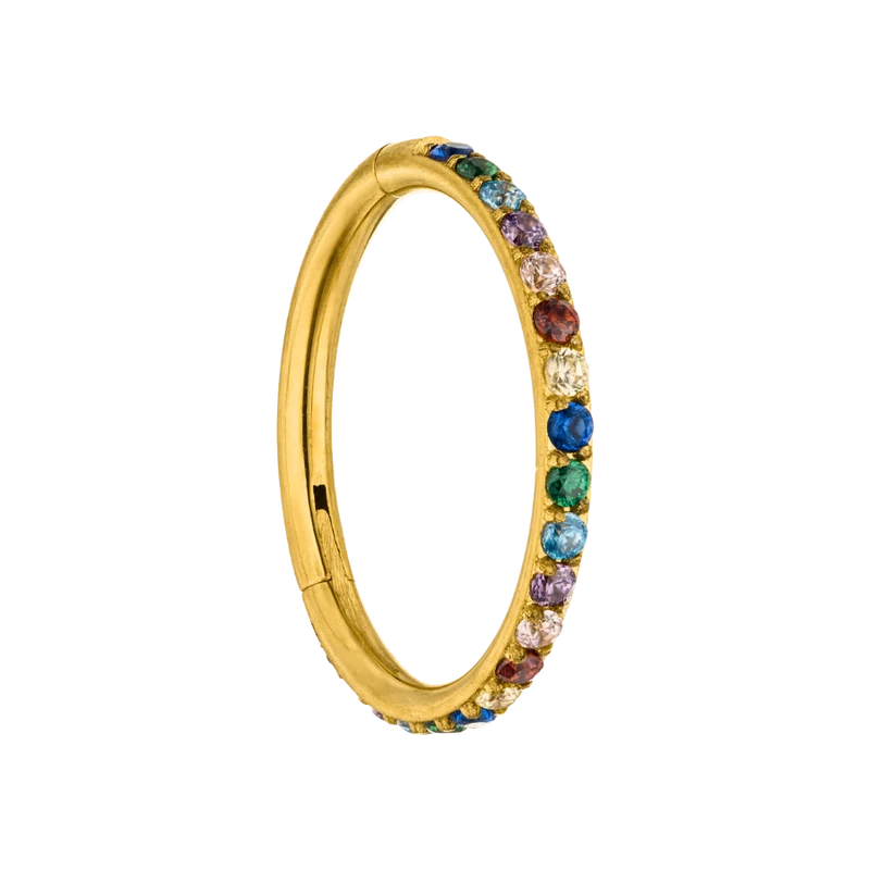 Multicolor Crystal Clicker Piercing