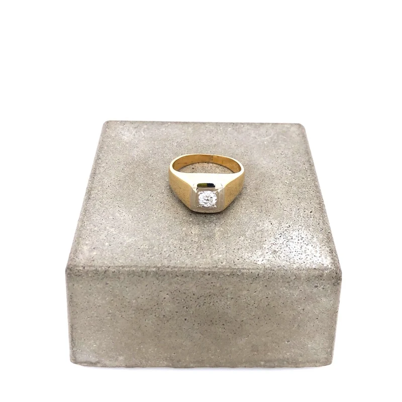 Ring Bicolor Gold 750 mit Brillant 0,36 ct.