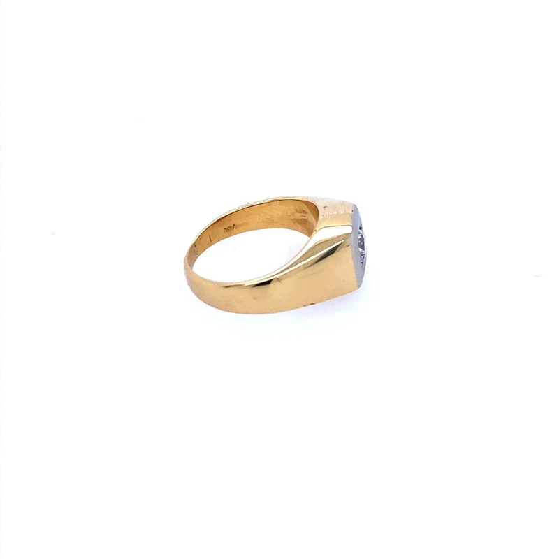 Ring Bicolor Gold 750 mit Brillant 0,36 ct.