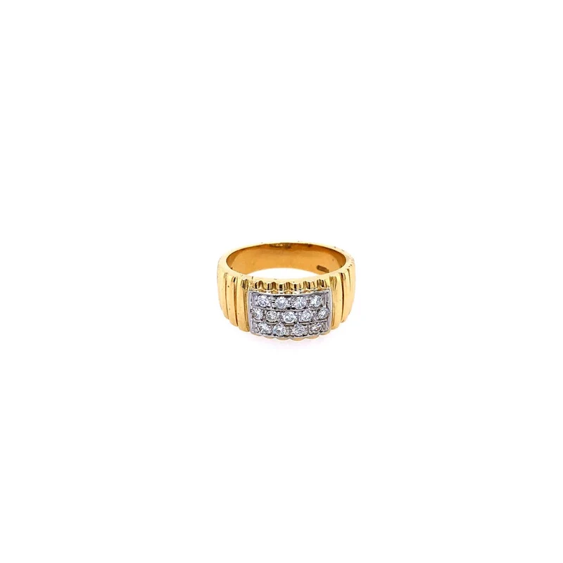 Ring Bicolor Gold 750 mit Brillanten