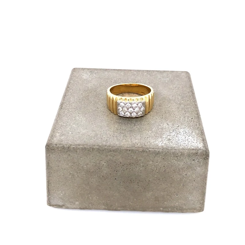 Ring Bicolor Gold 750 mit Brillanten