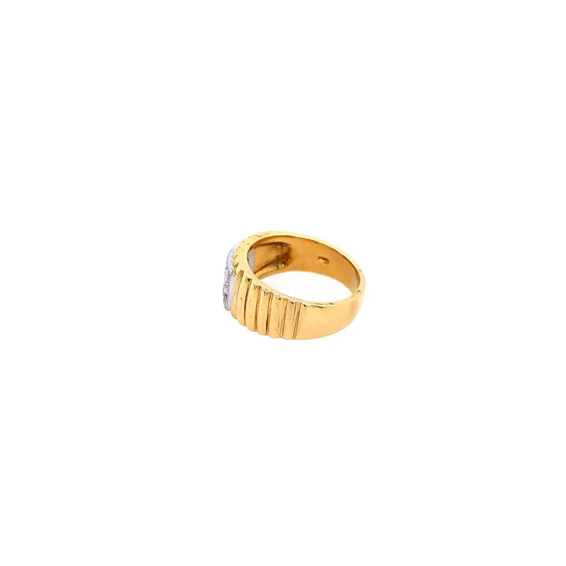 Ring Bicolor Gold 750 mit Brillanten