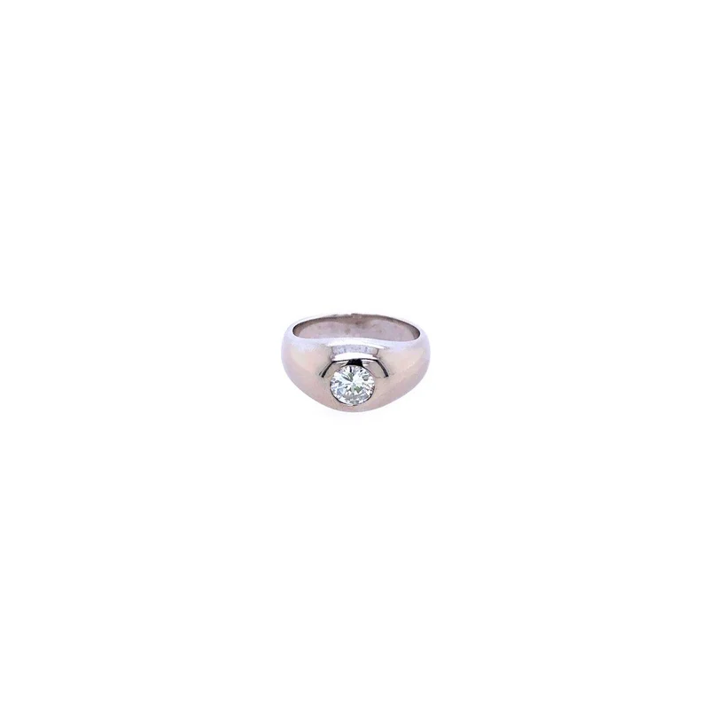 Solitaire Weissgold 750 mit Brillant 0,58 ct.