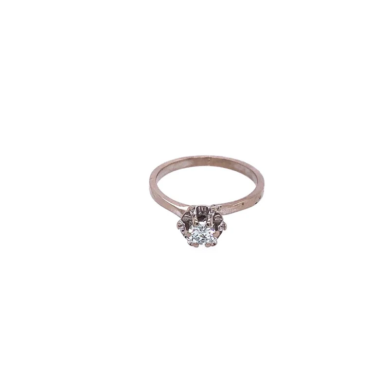 Solitaire Weissgold 585 mit Brillant 0,3 ct.